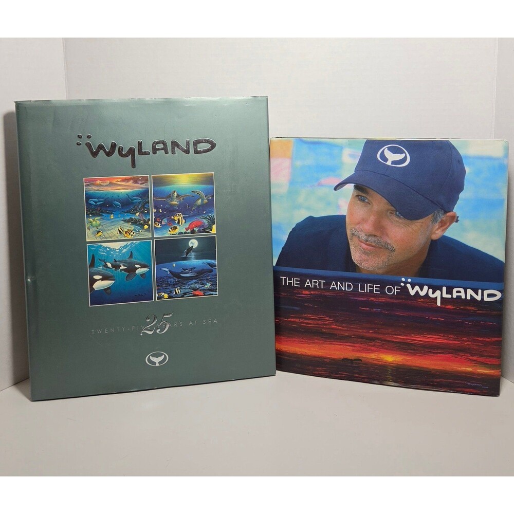 Wyland Art Books - "Twenty-Five Years at Sea" & "The Art and Life" - signed